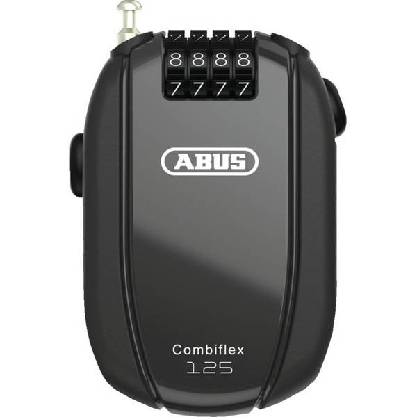 ABUS Roll-Back-Kabelschloss Combiflex™ Trip 125, schwarz, Stahlkabel, 125cm,128g