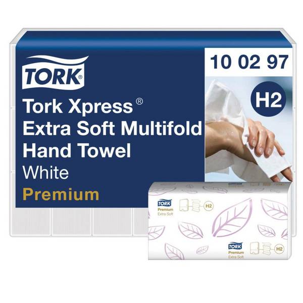 TORK Xpress® Multifold-Handtücher H2, weiß, Papier, 2-lagig, 21x100 Tücher/VE