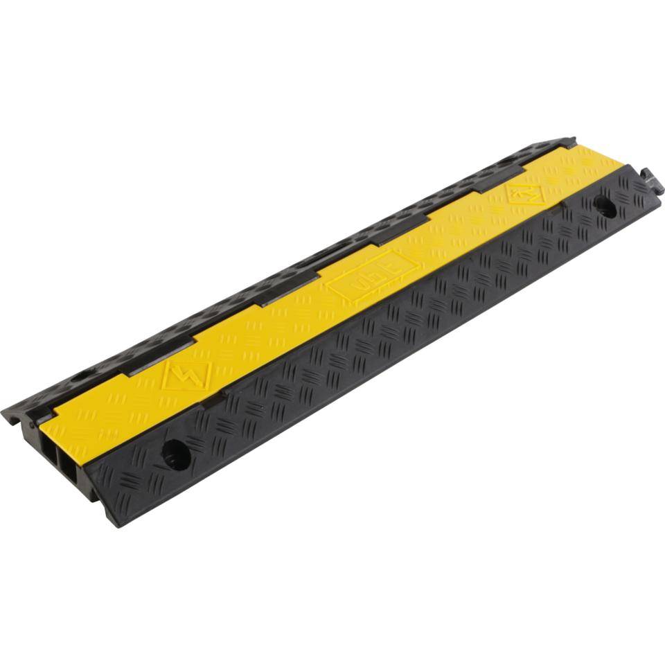 K.57 Kabelbrücke, mit 2 Kabelkanälen, schwarz/gelb, 1000x240x45mm-0