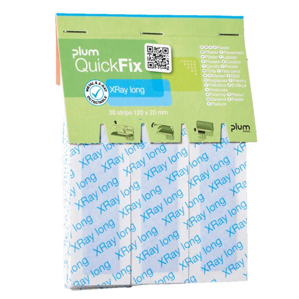 Nachfüllpack QuickFix Fingerverband XRay long, detektierbar, blau, 120x20mm, 180/VE-0