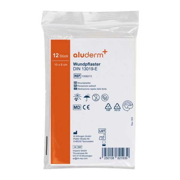 aluderm-aluplast Einzel-Verbandmaterial Wundschnellverbände, DIN 13019, 60/VE