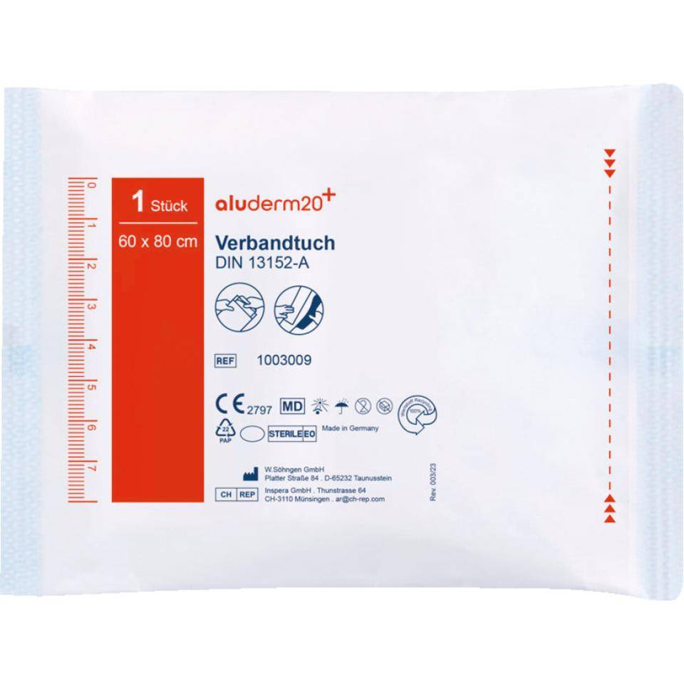 aluderm20 Verbandtuch, DIN 13152, steril verpackt, 60x80cm-0