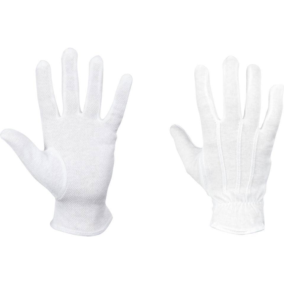 teXXor® Schutzhandschuh 1895, mit Noppen, Kat.I, weiß, Baumwolle, Größe 10-0