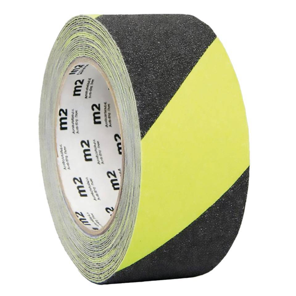 PERMALIGHT® power Antirutschbelag Extrem Kleber R13,schwarz/gelbschraffiert,50mmx6m-0