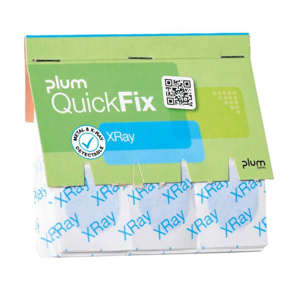 Nachfüllpack QuickFix Pflaster XRay, detektierbar, blau, 72x25mm, 270/VE-1