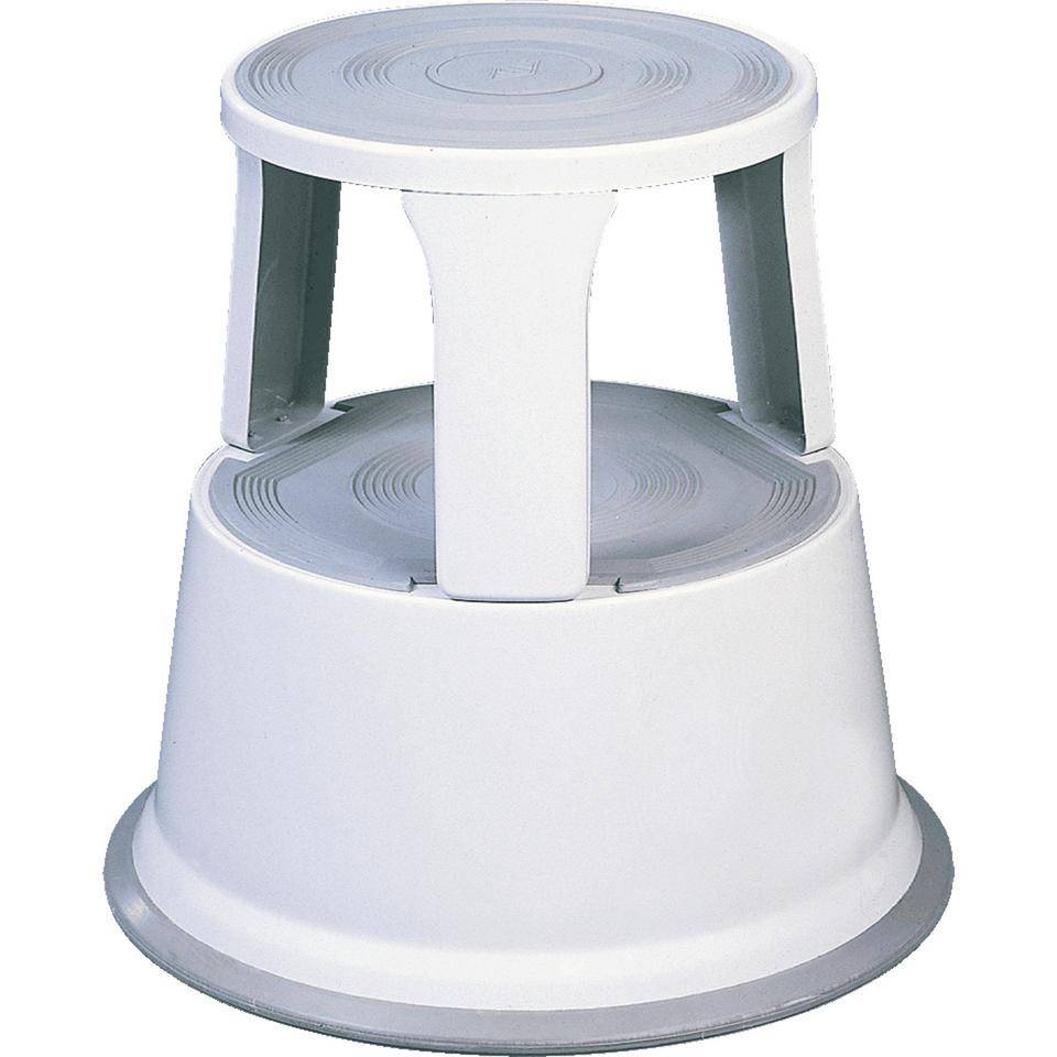 Rollhocker, EN 14183, lichtgrau, Stahlblech, 4,9 kg Eigengewicht, H 440mm-0