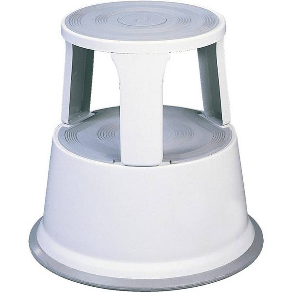 Rollhocker, EN 14183, lichtgrau, Stahlblech, 4,9 kg Eigengewicht, H 440mm
