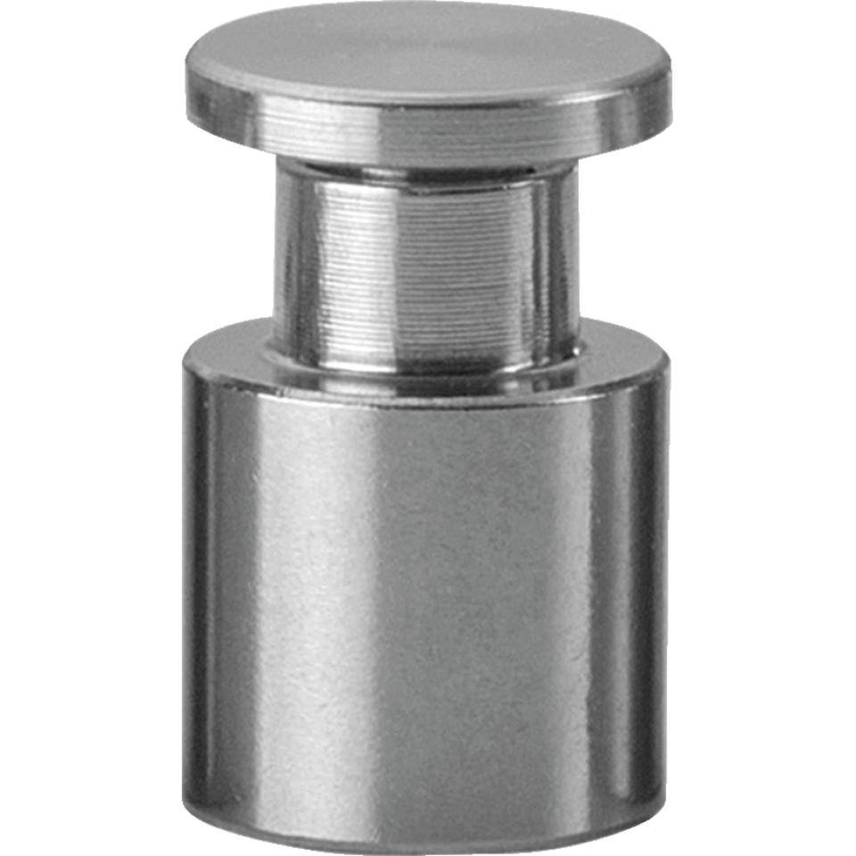 Abstandhalter, Schraubmontage, silber, Edelstahl, Ø 14mm, Abstand 15mm, 4/VE-0