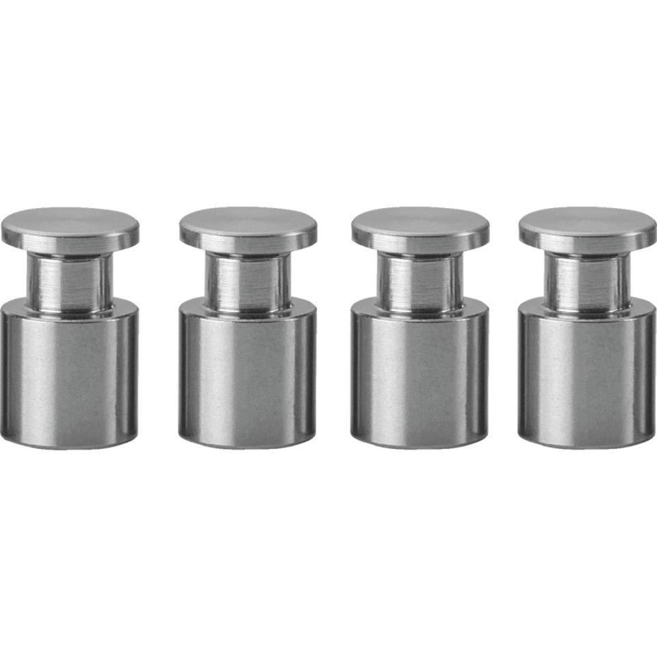 Abstandhalter, Schraubmontage, silber, Edelstahl, Ø 14mm, Abstand 15mm, 4/VE-1