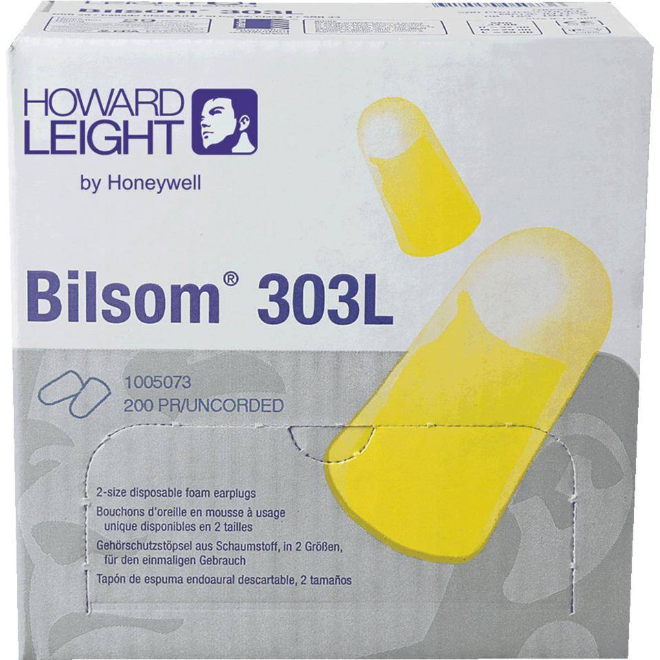 HOWARD LEIGHT Gehörschutzstöpsel 303 L, Kat.III, gelb, 20 Tüten à 10 Paar/VE-0
