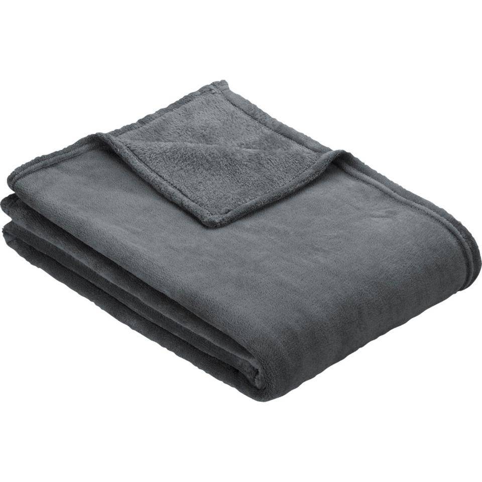 IBENA® Decke Olbia, gesäumt, anthrazit, Polyester, 150x200cm-0