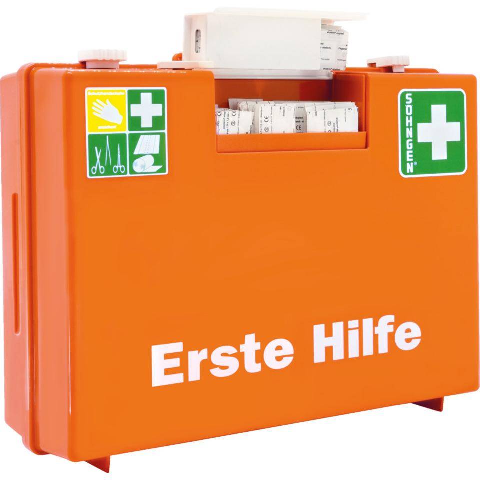 SÖHNGEN® Erste-Hilfe-Koffer Advocat, DIN 13169,orange,inkl. Pflasterspender-2