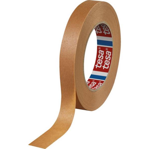 tesakrepp® Papierabdeckband 4318 PV2, braun, Papier, leicht gekreppt, 19mm, 50m/Rolle