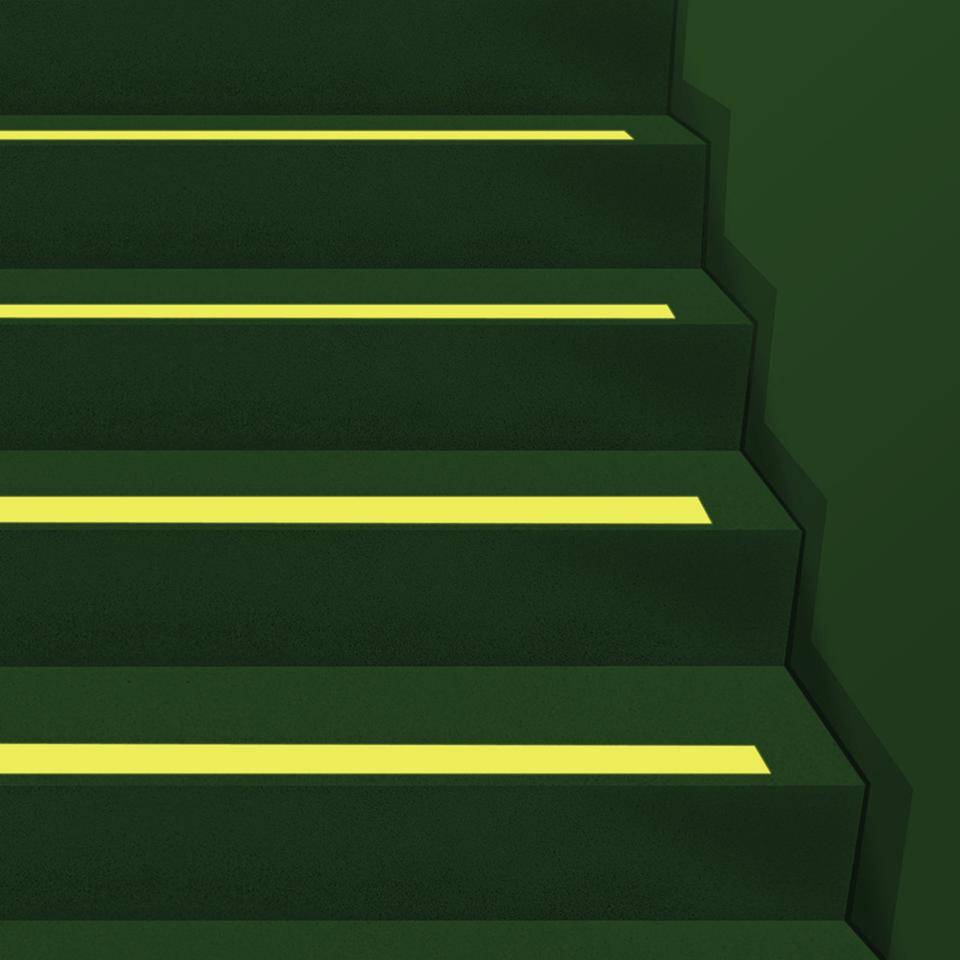 PERMALIGHT® power langnachleuchtend Antirutsch-Bodenband, R10, selbstklebend, 50mm, 16m/Rolle-2