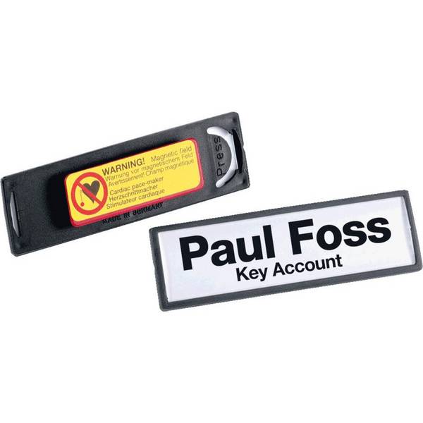DURABLE Namensschild CLIP CARD mit Magnet, Kunststoff, 67x17mm, 25/VE