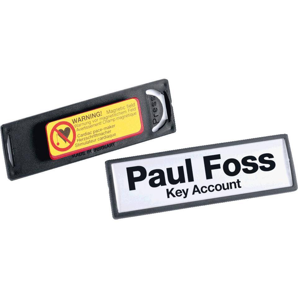 DURABLE Namensschild CLIP CARD mit Magnet, Kunststoff, 67x17mm, 25/VE-0