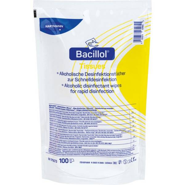 HARTMANN Nachfüllpack tissues (Desinfekt.tücher)Bacillol®, gebrauchsfertig, 100/VE
