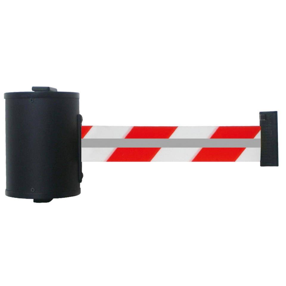 RS-GUIDESYSTEMS Wandkassette, Gurt: rot/weiß schraffiert, Reflexstreifen, 7m-0
