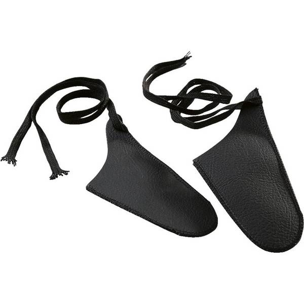 SÖHNGEN® Lederfingerling, mit Bindeband, schwarz, Gr. 5, 10/VE