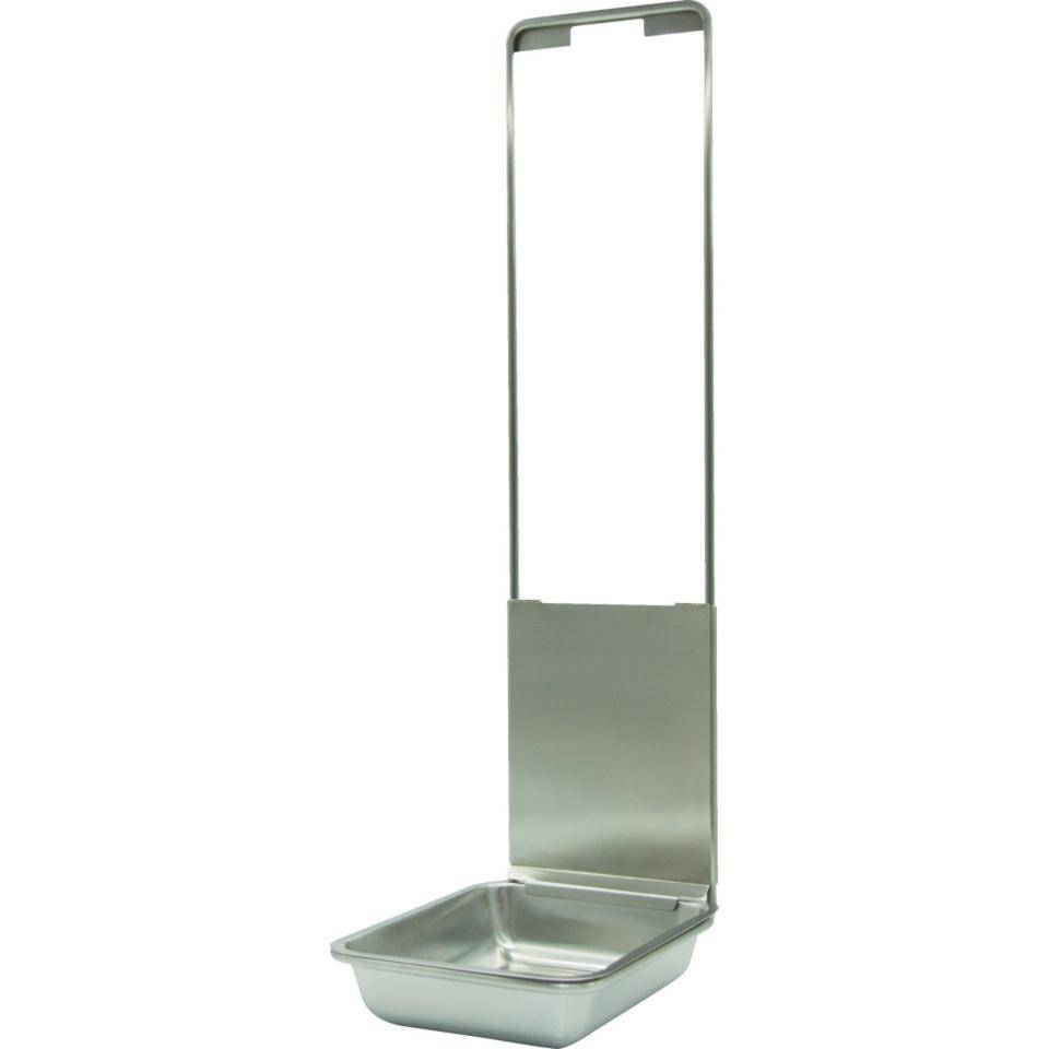 Halterung, mit Auffangschale und Spritzschutz, Edelstahl, 148x650mm-0