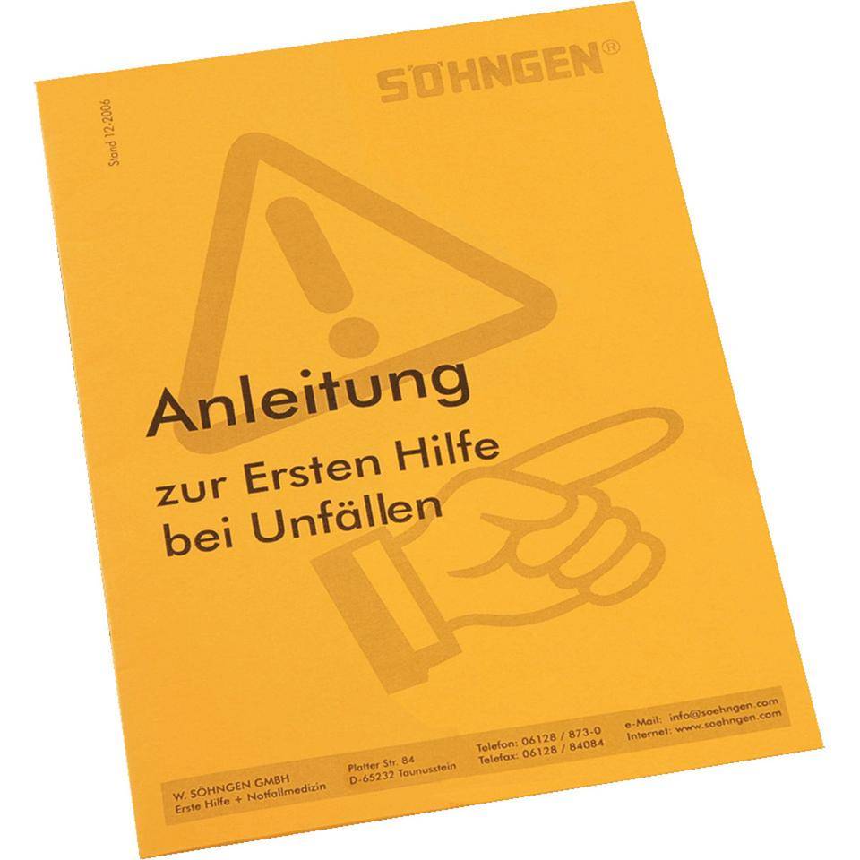 SÖHNGEN® Informationsbroschüre, zur Ersten-Hilfe bei Unfällen-0