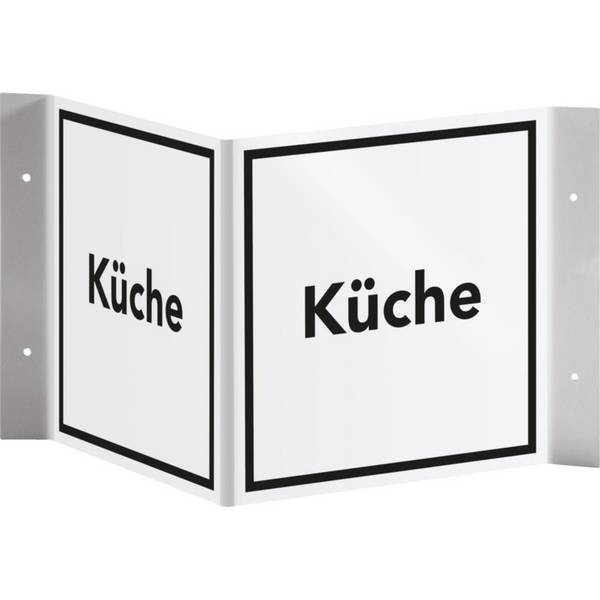 Tür-Nasenschild Küche, Kunststoff, 150x150mm