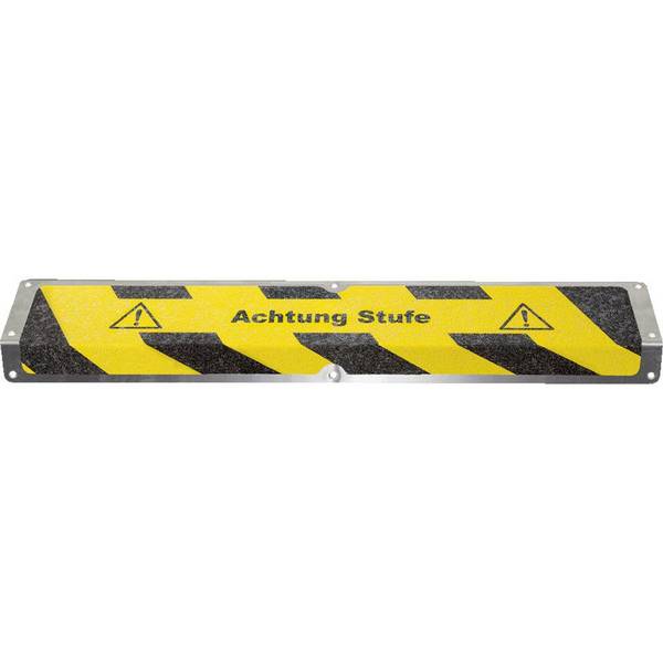 K.57 Treppenprofil Achtung Stufe, R13, schwarz/gelb, Aluminium, 120x635x45mm