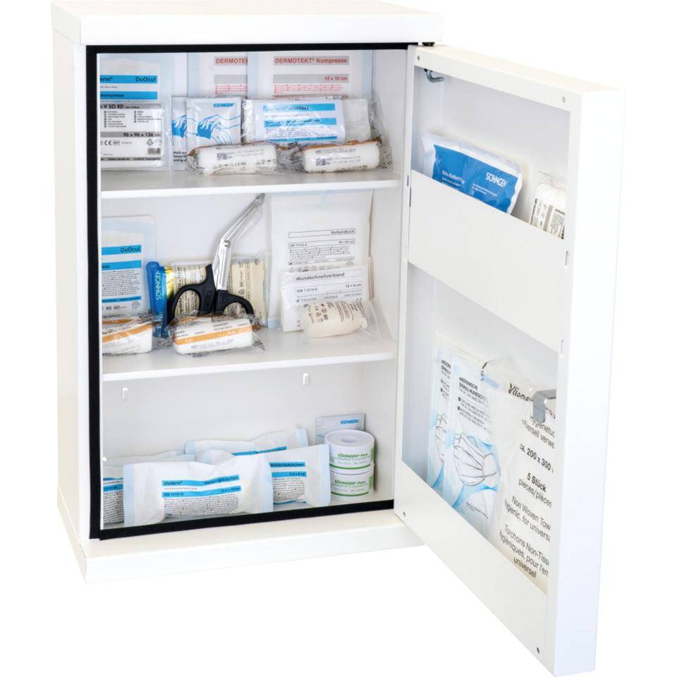 SÖHNGEN® Verbandschrank NovoLine 1, Füllung DIN 13157, weiß, 360x420x200mm-2