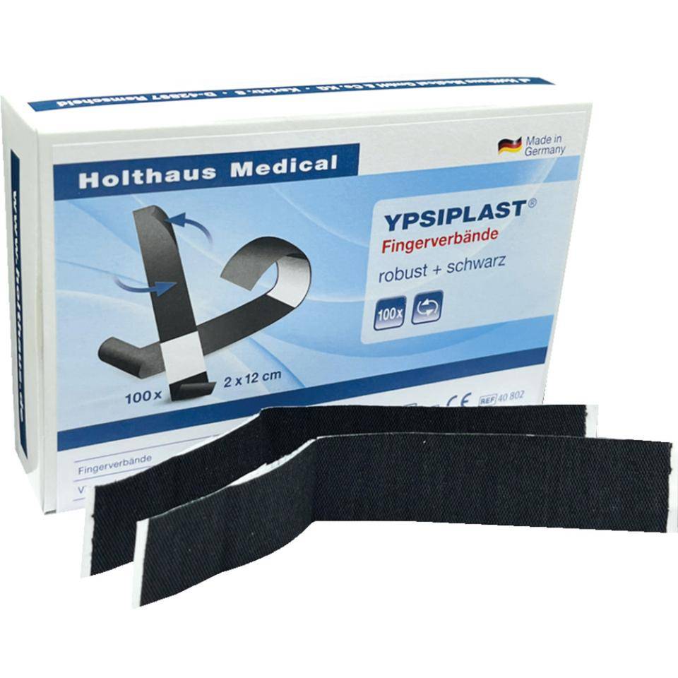 Holthaus Medical Fingerverband YPSIPLAST®, elastisch, schwarz, 2x12cm, 100/VE-0