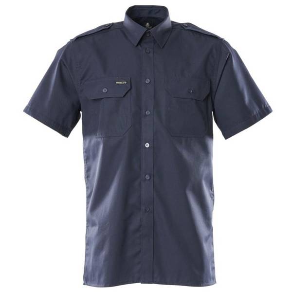MASCOT Arbeitshemd Savannah,Halbarm,marine,Polyester/Baumwolle,Kragenweite 43/44