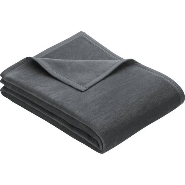 IBENA® Decke Porto, anthrazit, verstärkte Baumwolle, 150x200cm