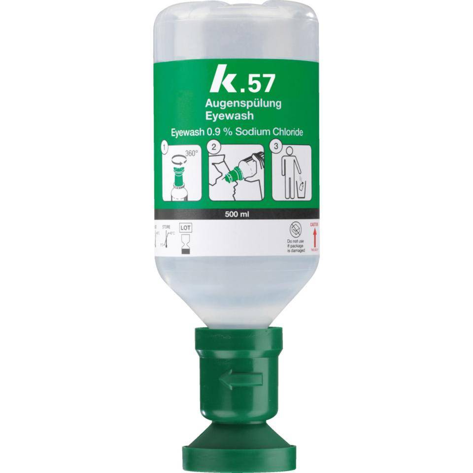 K.57 Augenspülstation mit Einzelhalterung, zur Wandmontage, 1x500ml/Flasche-2