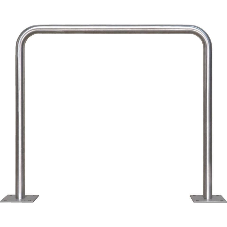 K.57 Fahrrad-Anlehnbügel Proof, zum Aufdübeln, Edelstahl, 900x800mm-0
