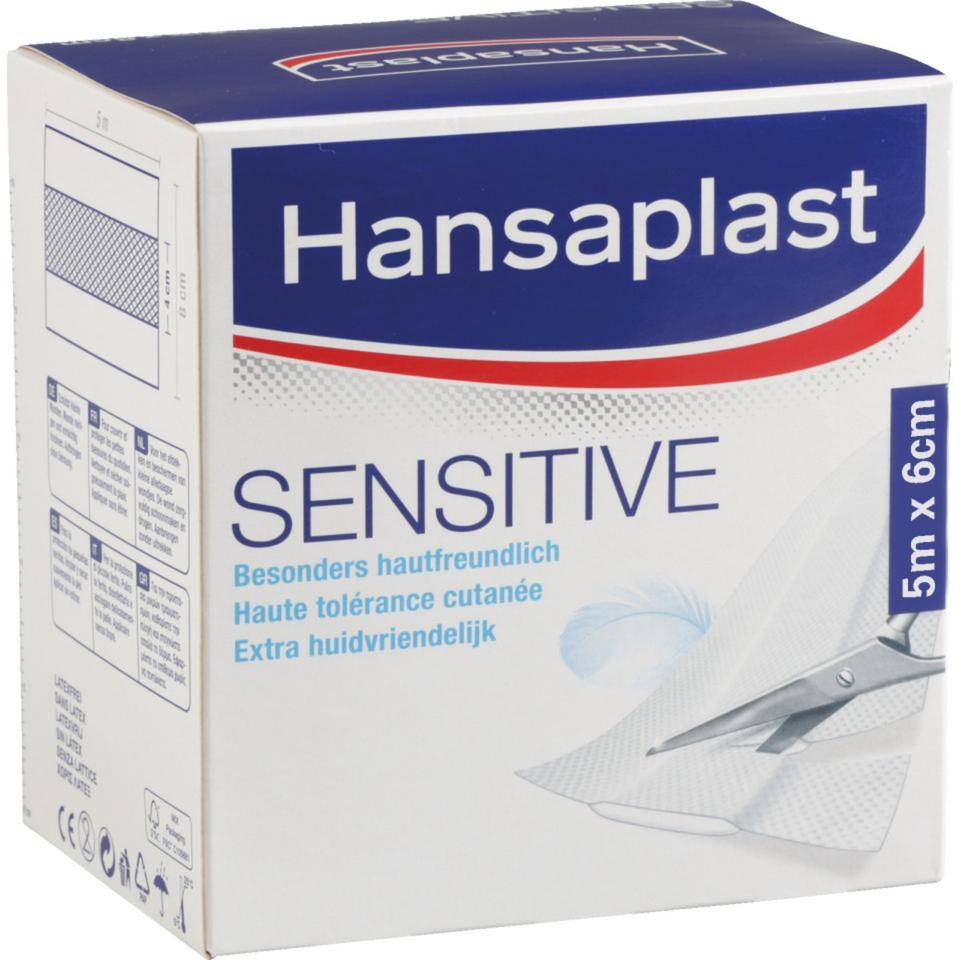 Hansaplast® Pflaster Sensitiv, für kleinere Wunden, 6cm, 5m/Rolle-0