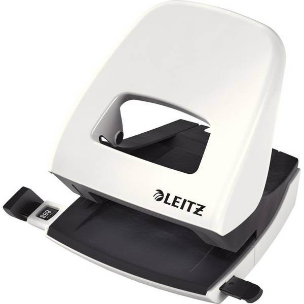 LEITZ Bürolocher New NeXXt, mit ergonomischer Griffmulde, weiß, 107x100mm