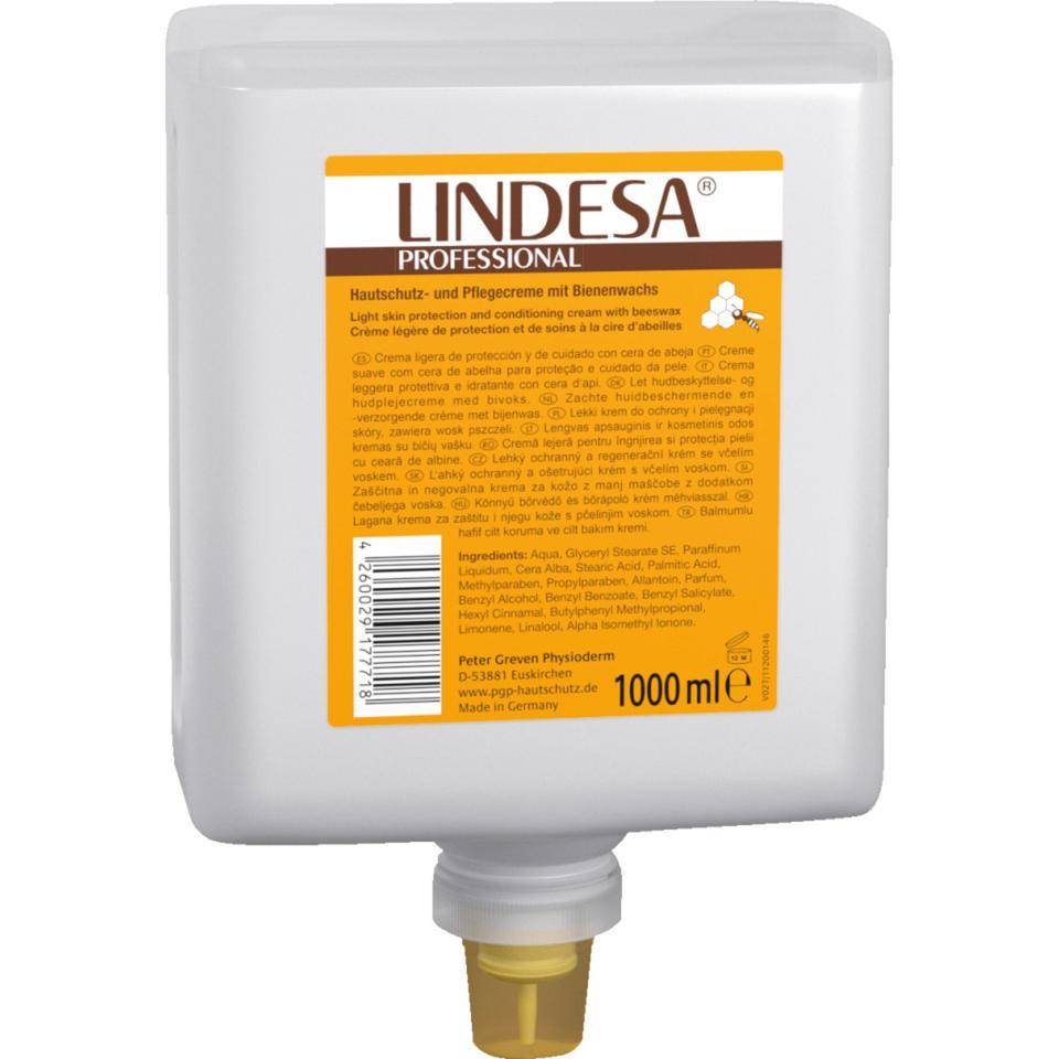 LINDESA® Hautschutzcreme PROFESSIONAL, parfümiert, 1000ml/Neptunflasche-0