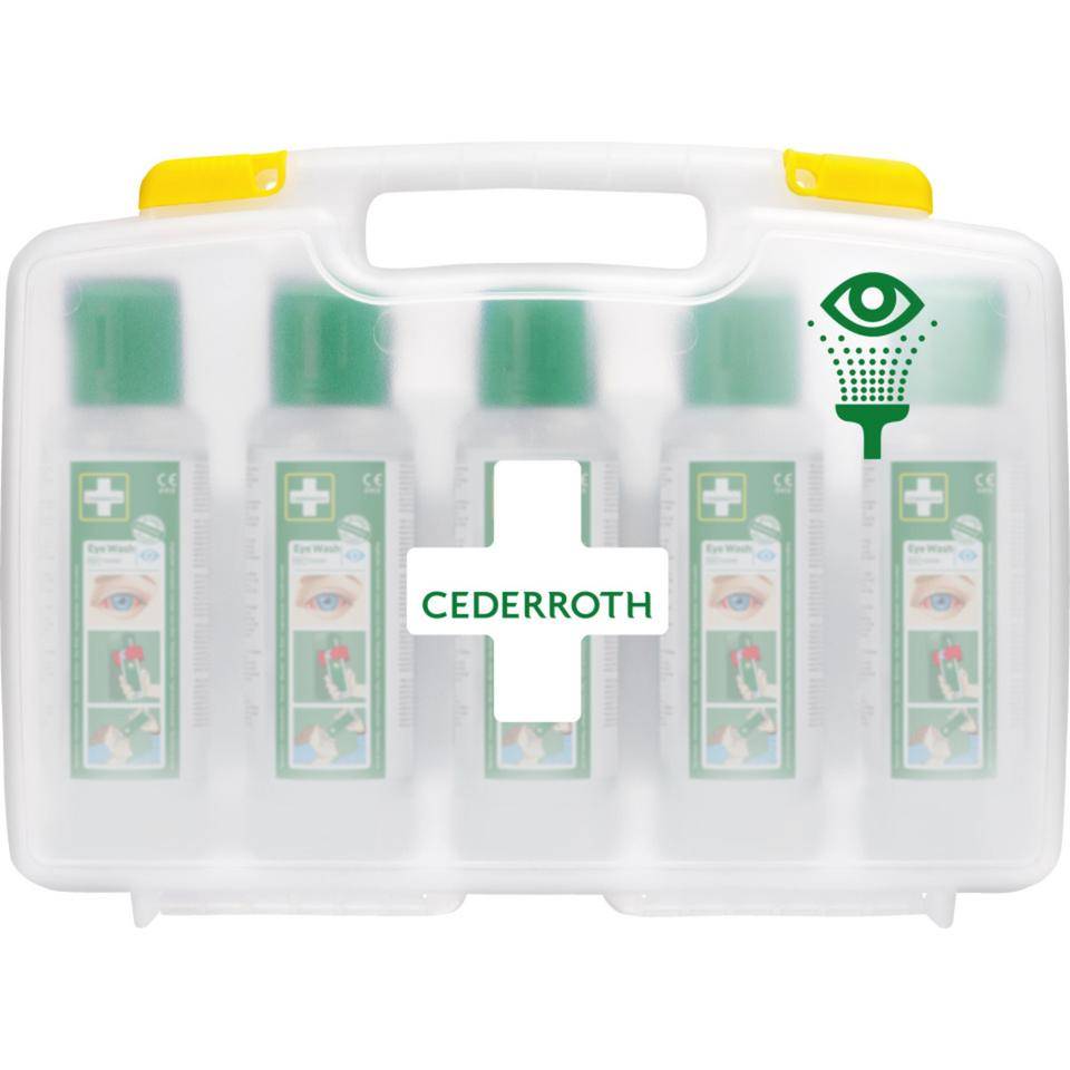 CEDERROTH Augenduschen-Koffer, mit 5 Cederroth Eye Wash 500 ml, 430x103x318mm-0
