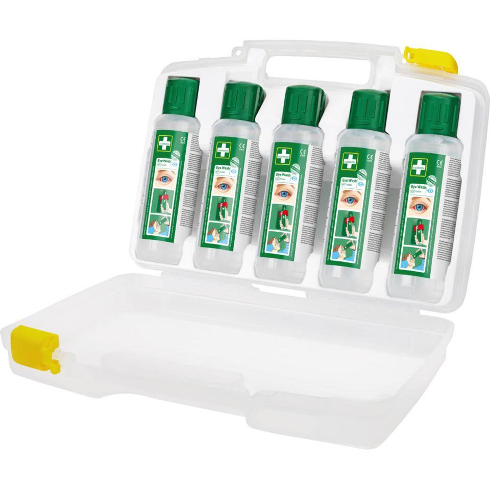 CEDERROTH Augenduschen-Koffer, mit 5 Cederroth Eye Wash 500 ml, 430x103x318mm-1