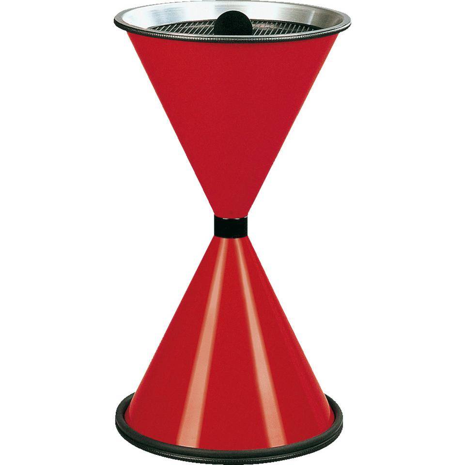Standascher Diabolo, konisch geformt, rot, Stahlblech, Ø 405mm, 770mm-0