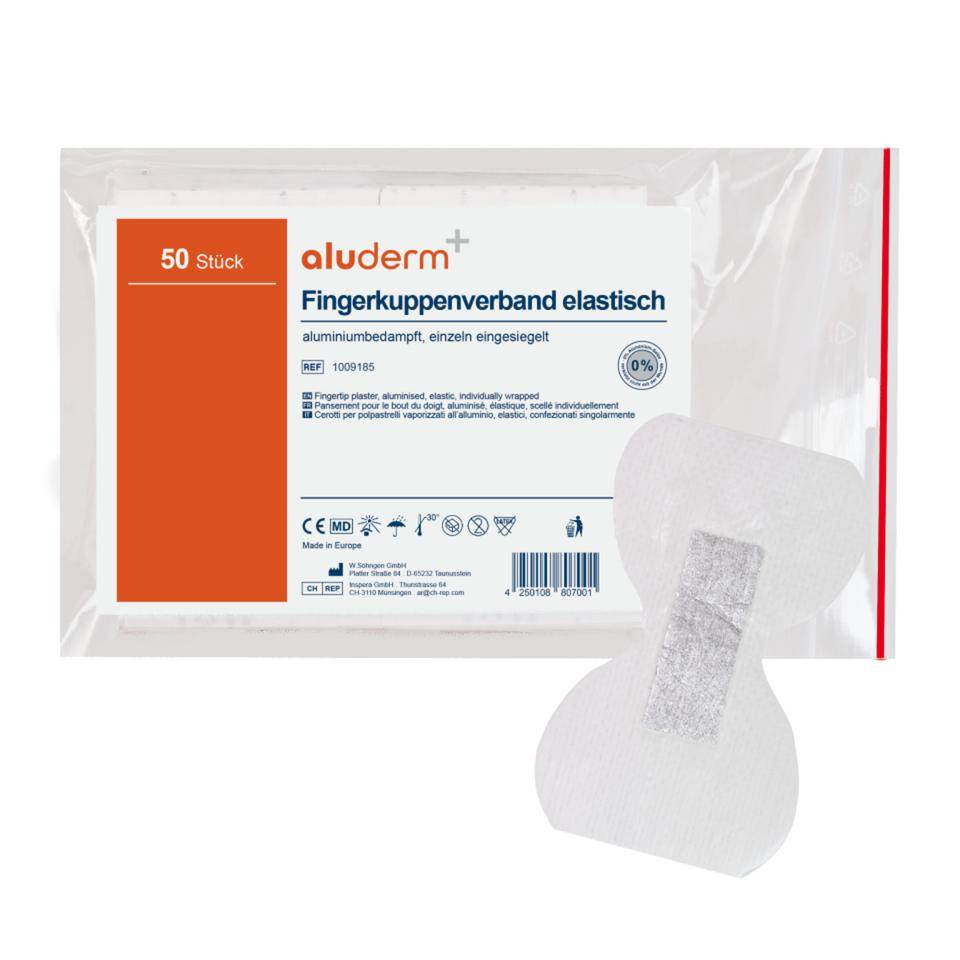 aluderm Fingerkuppenverband, elastisch, 4,3x7,2cm, 50/VE-0