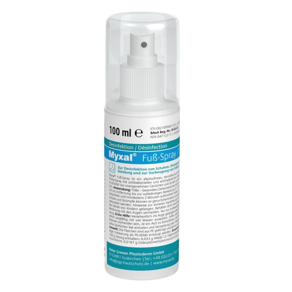 Physioderm Myxal® Fuss-Spray, im Pumpzerstäuber, zur Desinfektion, 100ml/Flasche-0