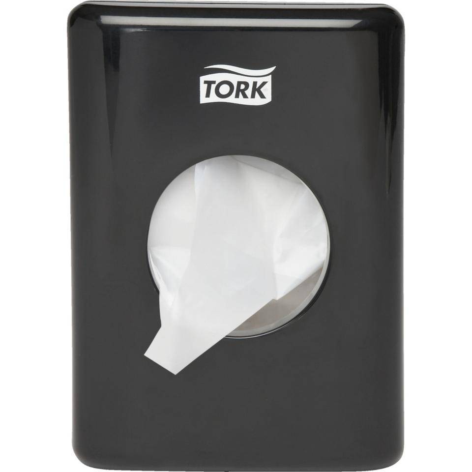 TORK Spender für Hygienebeutel Elevation Design, schwarz, Kunststoff, 100x140x36mm-0
