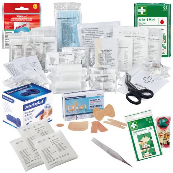 K.57 Erste-Hilfe Nachfüll-Set, DIN 13157, mit elastische und detektierbaren Pflastern