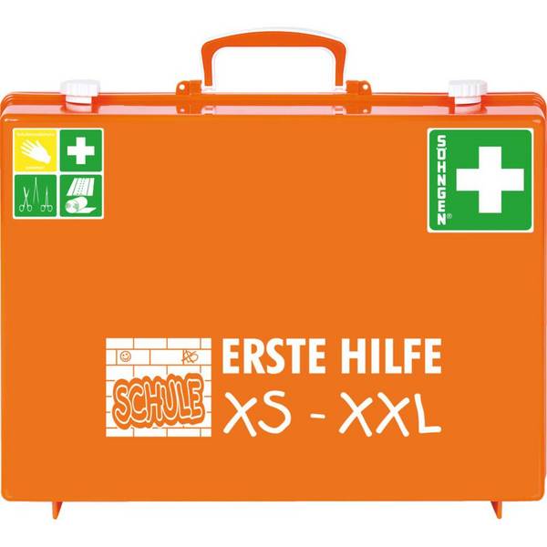 SÖHNGEN® EH-Koffer Schule XS - XXL, i.A.a. ASR A4.3 (DIN 13157),orange, Wandhalterung