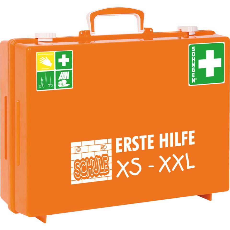 SÖHNGEN® EH-Koffer Schule XS - XXL, i.A.a. ASR A4.3 (DIN 13157),orange, Wandhalterung-1