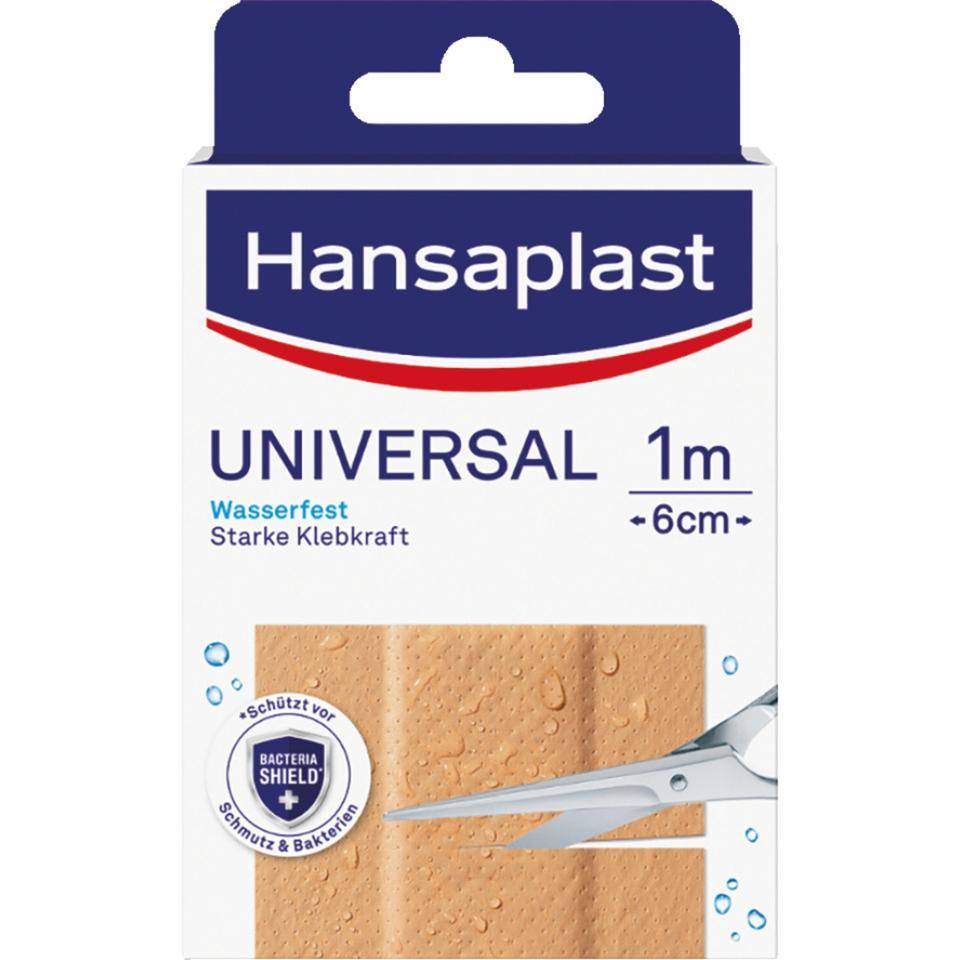 Hansaplast® Universal Pflaster, atmungsaktiv, wasser- und schmutzabweisend, 6cmx1m-0