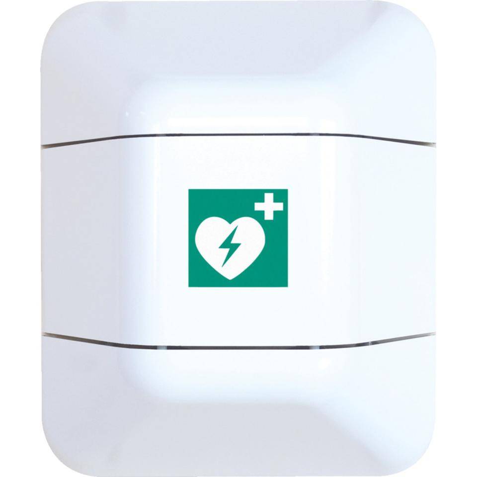 Aufbewahrungsschrank für Defibrillator, weiß, 5,1kg, 527x433x225mm-0