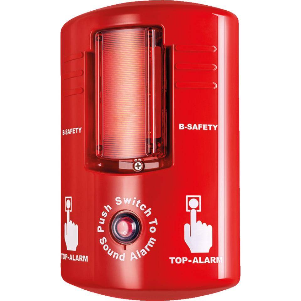 B-SAFETY TOP-ALARM, lokaler, manuell auszulösender Alarm, rot, 260x160x75mm-0