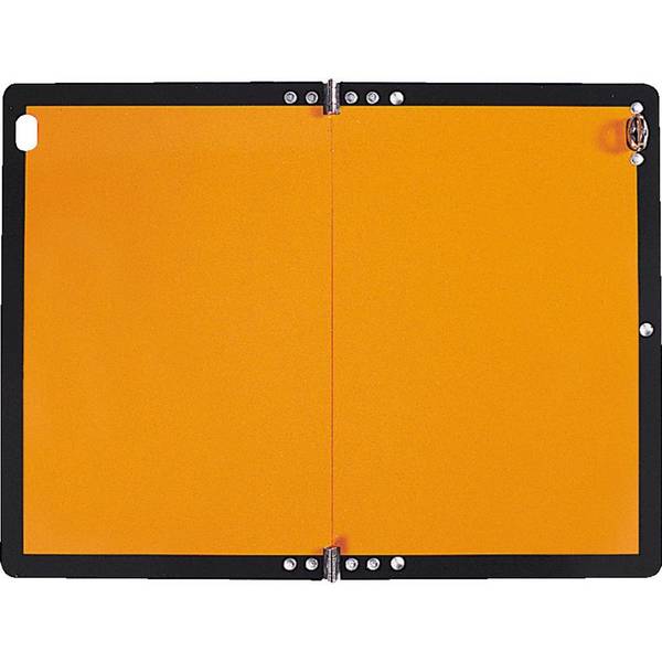 Gefahrguttafel, blanko, korrosionsbeständig, klappbar, orange, Stahlblech, 400x300mm, GGVS, ADR