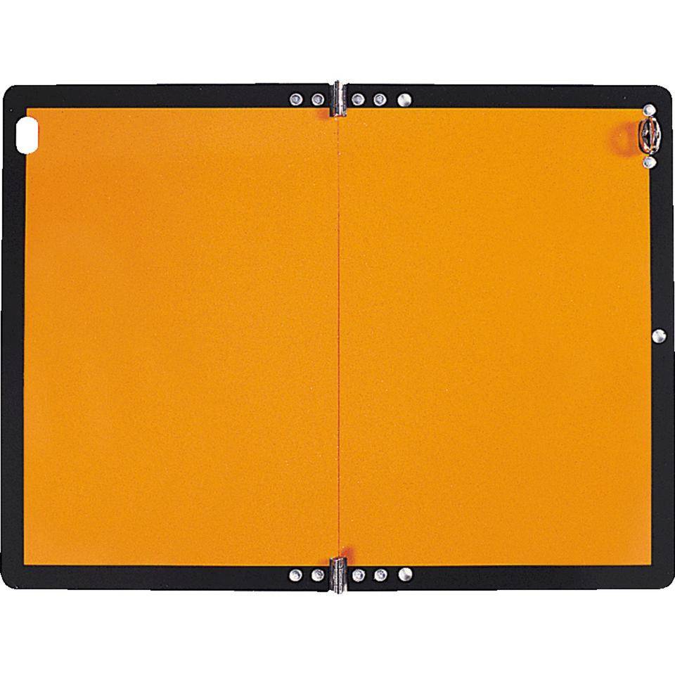 Gefahrguttafel, blanko, korrosionsbeständig, klappbar, orange, Stahlblech, 400x300mm, GGVS, ADR-0